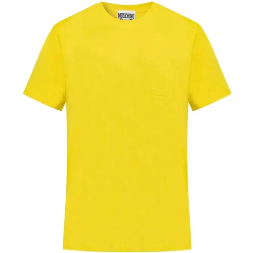 Logo Graphic Cotton T-shirt , male, Sizes: XL - Moschino - Modalova