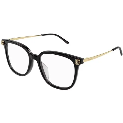 Gold Transparent Glasses , unisex, Sizes: 53 MM - Cartier - Modalova