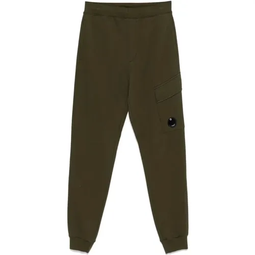 Diagonal Raised Fleece Cargo Sweatpants , male, Sizes: L, XL - C.P. Company - Modalova