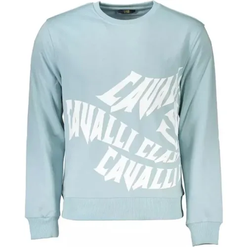 Elegantes Komfort-Sweatshirt mit Rundhalsausschnitt - Cavalli Class - Modalova