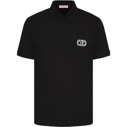 Schwarze T-Shirts und Polos VLogo Signature , Herren, Größe: XL - Valentino - Modalova