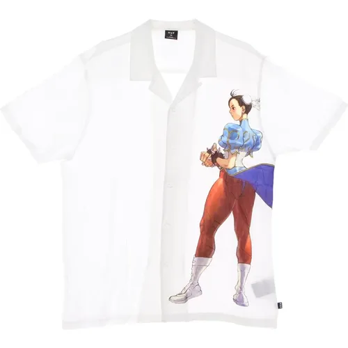 Street Fighter Resort Hemd Weiß Kurzarm , Herren, Größe: XL - HUF - Modalova