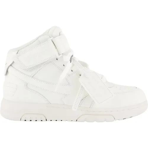 Off , Mid Top Casual Sneakers , female, Sizes: 4 UK - Off White - Modalova