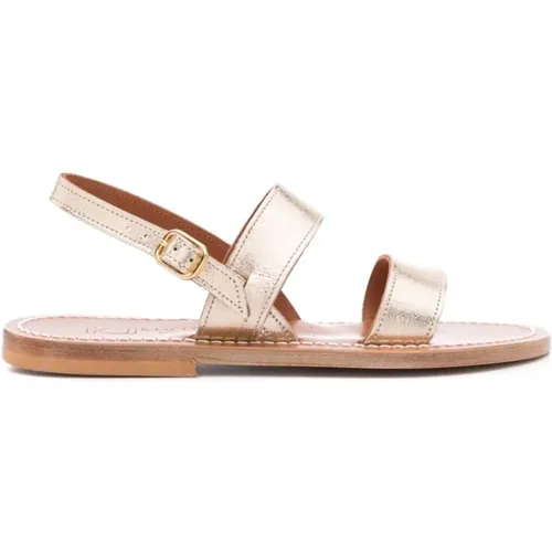 Golden Sandals Double-Strap Buckle-Fastening , female, Sizes: 6 UK, 7 UK, 8 UK, 5 UK, 4 UK - K.jacques - Modalova