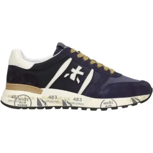 Blue Suede Nylon Sneakers , male, Sizes: 9 UK, 7 UK, 10 UK, 11 UK, 8 UK, 6 UK, 12 UK - Premiata - Modalova