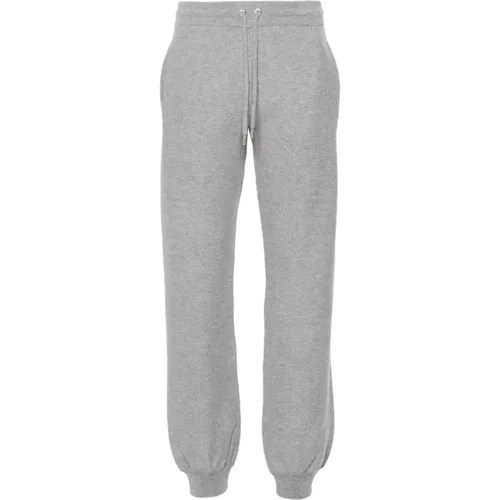 Grey Knitted Trousers Mélange Effect , female, Sizes: XS, S - Versace - Modalova