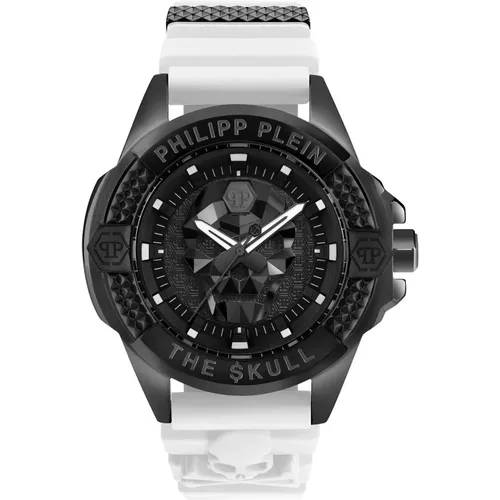 Schwarzes Silikonband Skull Uhr , Herren, Größe: ONE Size - Philipp Plein - Modalova