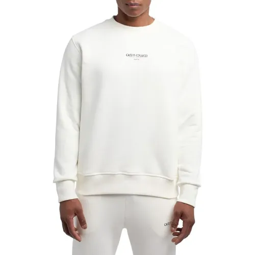 Basic Sweater Herren - Weiß , Herren, Größe: S - carlo colucci - Modalova