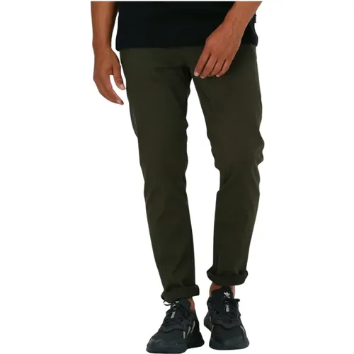 Flex Pant Dunkelgrüne Chino , Herren, Größe: W30 L32 - Selected Homme - Modalova