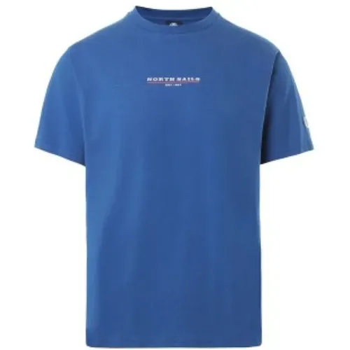 Bio-Baumwoll-T-Shirt mit kurzen Ärmeln , Herren, Größe: M - North Sails - Modalova