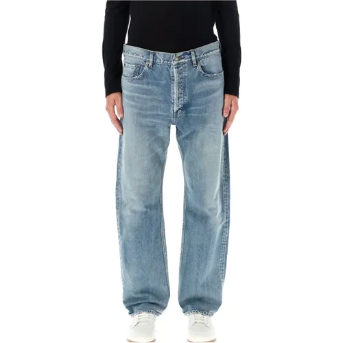 Blaue Beat Lockere Straight Jeans Aw24 - Saint Laurent - Modalova