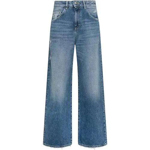 Poppy Wide-Leg Jeans Denim , female, Sizes: W26, W25, W27, W28, W24 - Icon Denim - Modalova