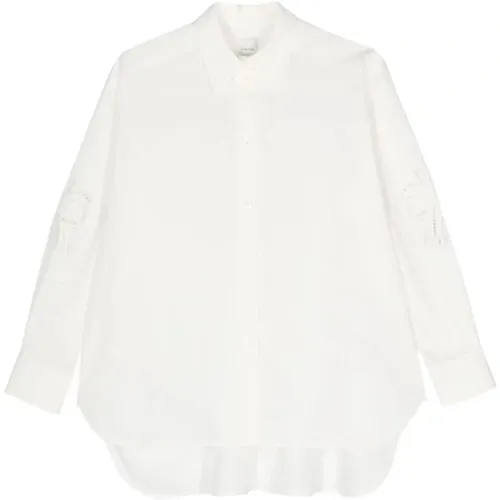 Cotton Shirt with Broderie Anglaise , female, Sizes: 2XS, XS - Paul Smith - Modalova
