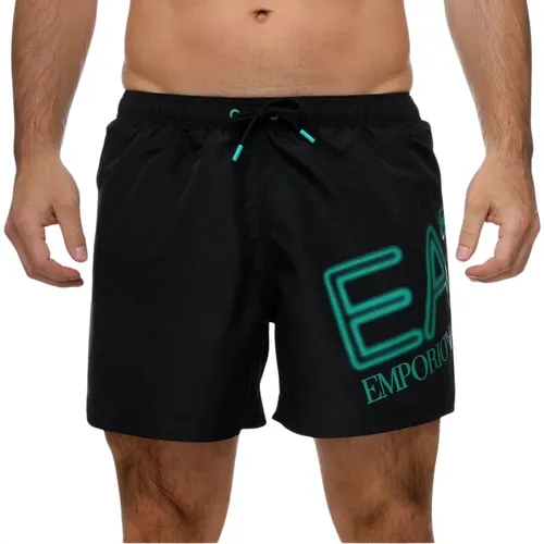 Sportliche Badeshorts , Herren, Größe: 2XL - Emporio Armani EA7 - Modalova