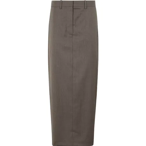 Maxi Skirt with Zipper Detail , female, Sizes: 2XS, XS - Helmut Lang - Modalova