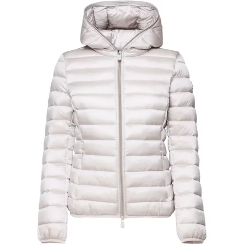 Gepolsterte Kapuzenjacke Regenbeige , Damen, Größe: 2XL - Save The Duck - Modalova