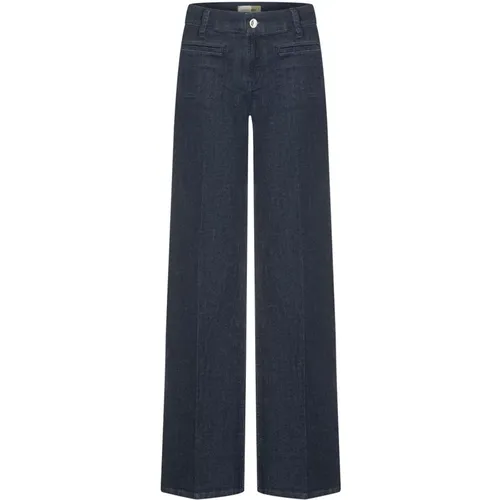 Wide Leg Dark Denim Pants , female, Sizes: 3XL, 2XL, XL - CAMBIO - Modalova