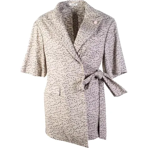 Linen Dressing Gown Jacket - Lardini - Modalova