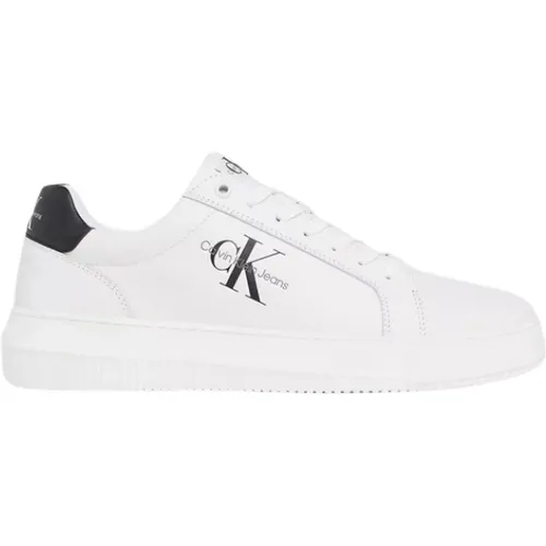 Herren Leder Flache Schuhe , Herren, Größe: 42 EU - Calvin Klein - Modalova