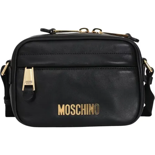 Schwarze Umhängetasche mit Logo - Moschino - Modalova