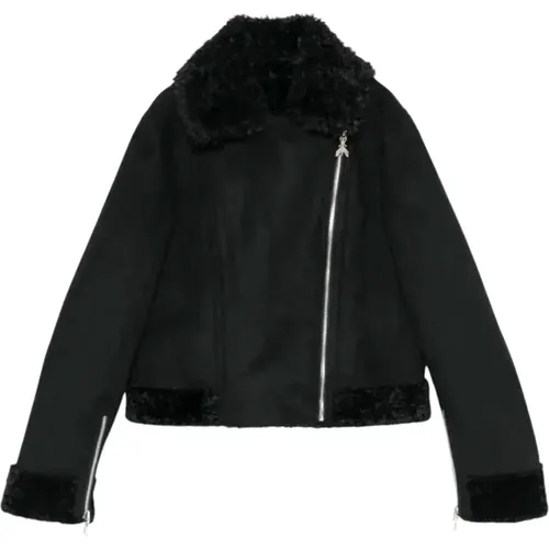 Suede Jacket with Shearling Finish , female, Sizes: XS, M, S - PATRIZIA PEPE - Modalova