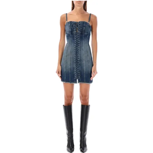 Denim Lace Mini Dress , female, Sizes: M - Misbhv - Modalova