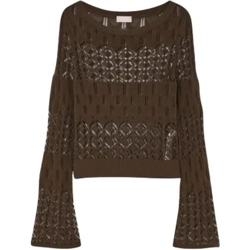 Sheer Knit Sweater , female, Sizes: L, M - Liu Jo - Modalova