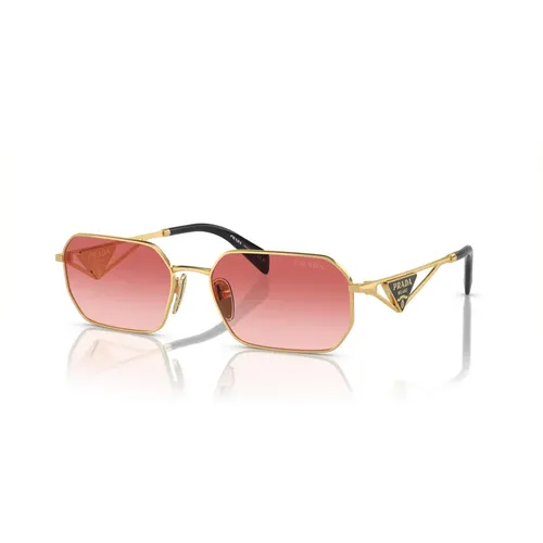 Gold/Rosa Rote Sonnenbrille,Pale Gold/Dark Brown Sonnenbrille A51S - Prada - Modalova