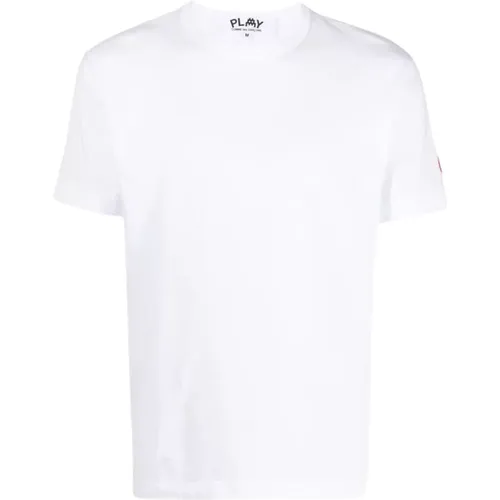 Weißes T-Shirt , Herren, Größe: M - Comme des Garçons Play - Modalova