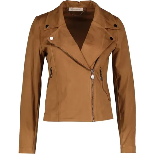 Cognac Babette Jacke , Damen, Größe: S - Amélie & Amélie - Modalova