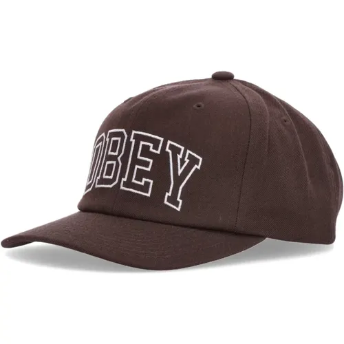 Classic Snapback Cap Dark Chocolate , male, Sizes: ONE SIZE - Obey - Modalova