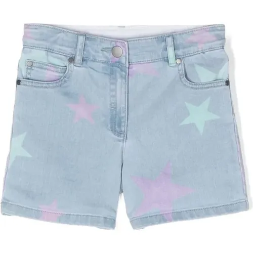 Bio-Baumwolle Denim Sternenprint Shorts - Stella Mccartney - Modalova