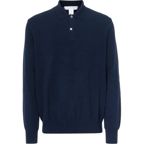 Navy Strickpullover , Herren, Größe: M - Comme des Garçons - Modalova