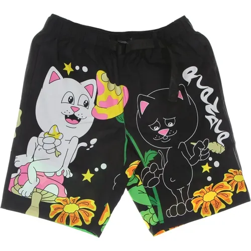 Black Swim Shorts with Integrated Belt , male, Sizes: XS - Ripndip - Modalova