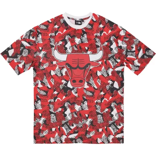 Chicago Bulls Mesh Oversize Tee , Herren, Größe: XL - new era - Modalova