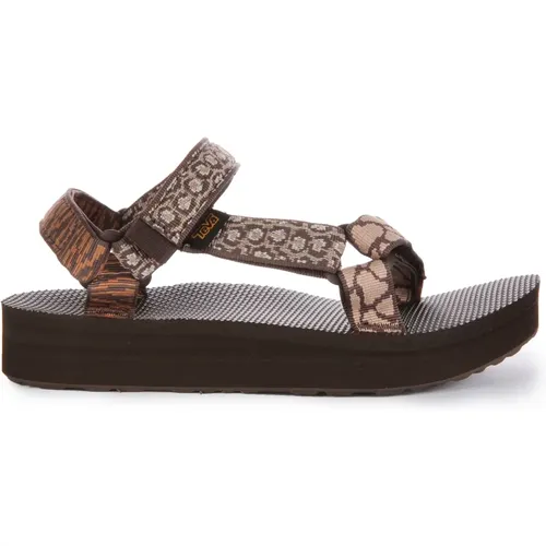Platform Vegan Sandals with Hook and Loop Closure , female, Sizes: 5 UK - Teva - Modalova