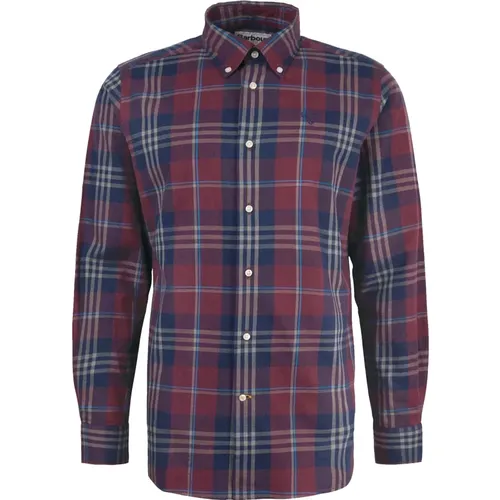 Velvet Tailored Shirt with Buttoned Collar , male, Sizes: S, M, L, XL - Barbour - Modalova