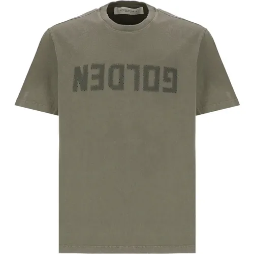 T-shirt with Distressed Details , male, Sizes: M, S, L - Golden Goose - Modalova