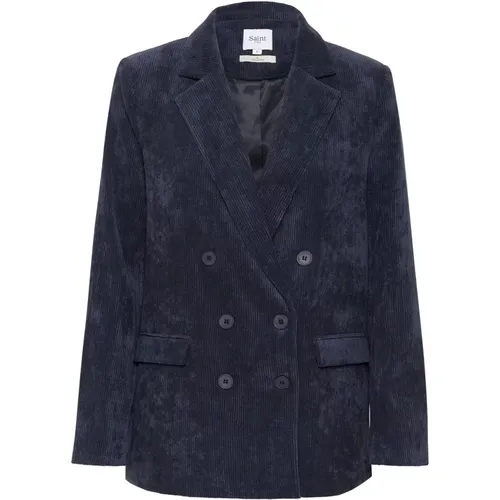 Klassische Blazer Jacke Night Sky , Damen, Größe: S - Saint Tropez - Modalova