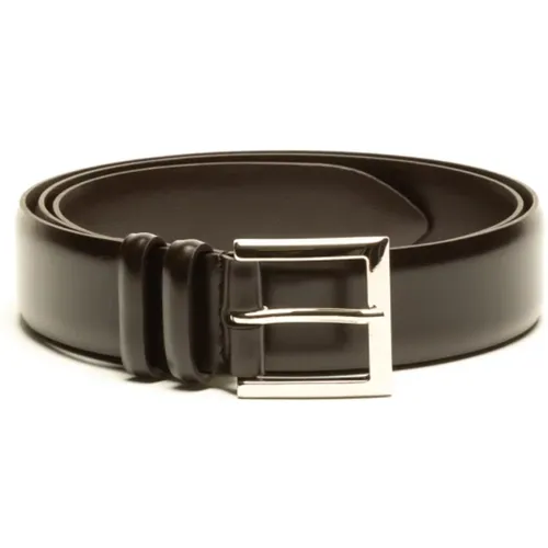 Dark Leather Calf Belt , male, Sizes: 100 CM, 105 CM, 110 CM, 95 CM - Orciani - Modalova