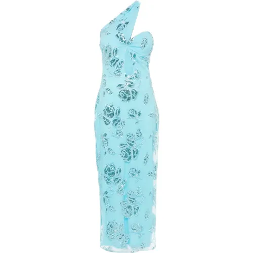 Blaues Asymmetrisches Kleid mit Ausschnitten , Damen, Größe: M - Rotate Birger Christensen - Modalova