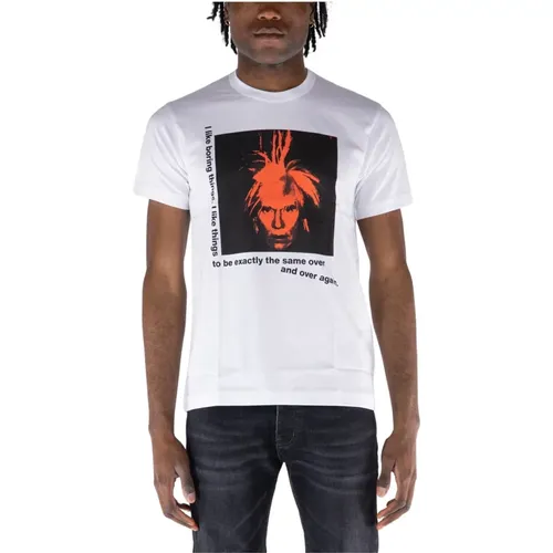 Andy Warhol Grafik T-Shirt , Herren, Größe: M - Comme des Garçons - Modalova