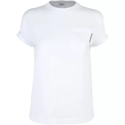 T-shirt , female, Sizes: M, L, XS - BRUNELLO CUCINELLI - Modalova