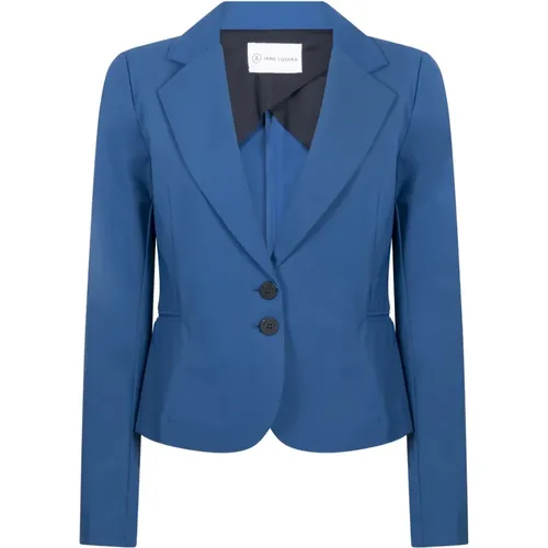 Technischer Jersey-Blazer | blau , Damen, Größe: 2XS - Jane Lushka - Modalova