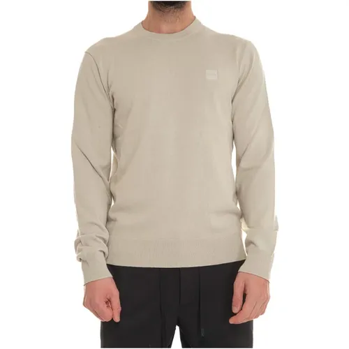 Baumwolle Kaschmir Logo Pullover , Herren, Größe: XL - Boss - Modalova