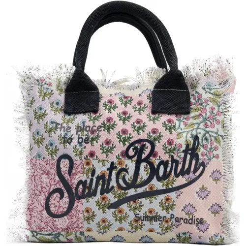 Cotton Shopping Bag with Floral Print , female, Sizes: ONE SIZE - MC2 Saint Barth - Modalova