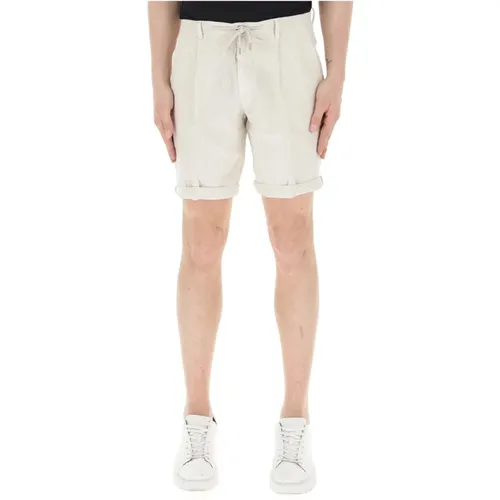 Creme Leinen Casual Shorts , Herren, Größe: XL - 40WEFT - Modalova