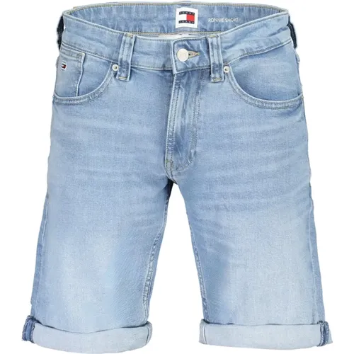 Blaue Ronnie Short Jeans mit Stickerei , Herren, Größe: W31 - Tommy Hilfiger - Modalova