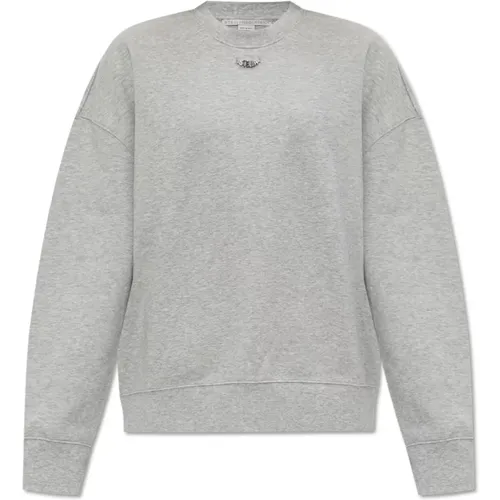 Sweatshirt mit logo-förmiger Applikation , Damen, Größe: M - Stella Mccartney - Modalova