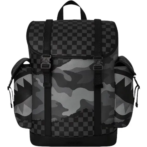 Montecarlo Split Up Camo Tear Backpack , male, Sizes: ONE SIZE - Sprayground - Modalova